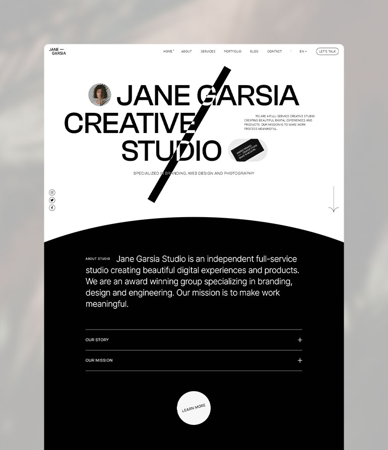 One Page Modern Design Concept